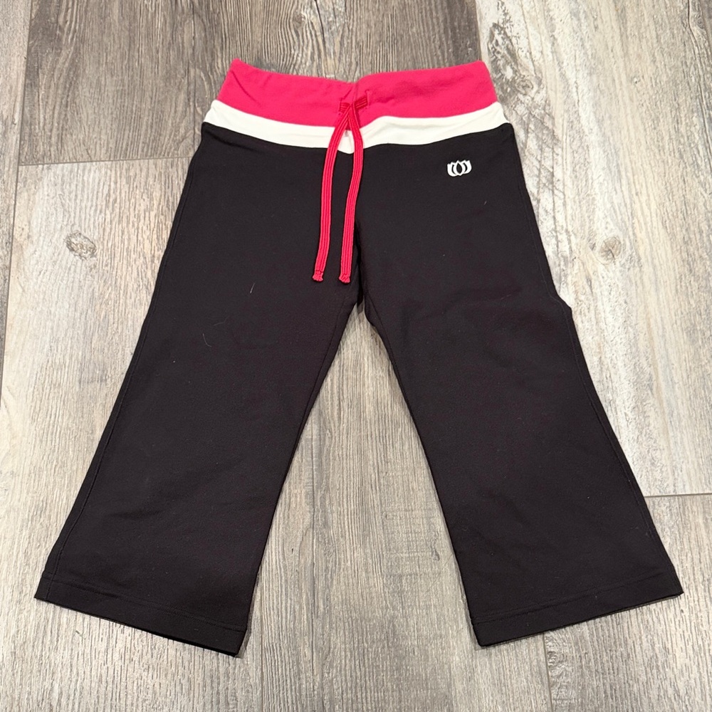 Mondetta Kids Black Joggers with Pink Waistband